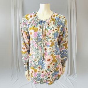 Boho Floral Long Sleeve Blouse